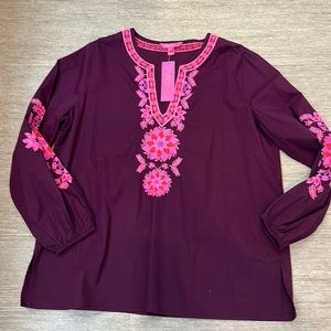NWT Lilly Pulitzer Coretta tunic in cherry ganache